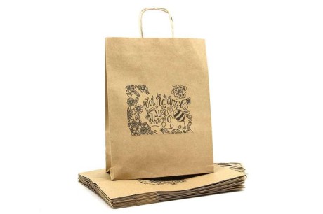 Torba papierowa duża 100% Natural pakiet 10szt