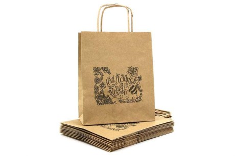 Torba papierowa mała 100% NATURAL pakiet 10szt