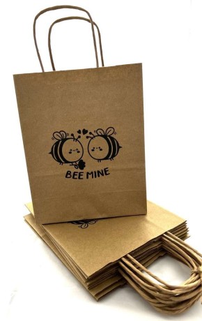 Torba papierowa mała BEE MINE pakiet 10szt