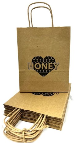 Torba papierowa mała HONEY serce pakiet 10szt