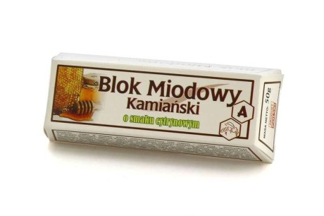 Blok Miodowy Kamiański o smaku cytrynowym 50g