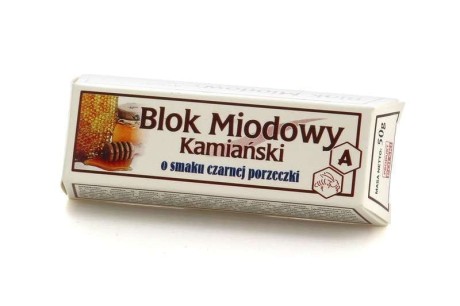 Blok Miodowy Kamiański o smaku czarnej porzeczki 50g