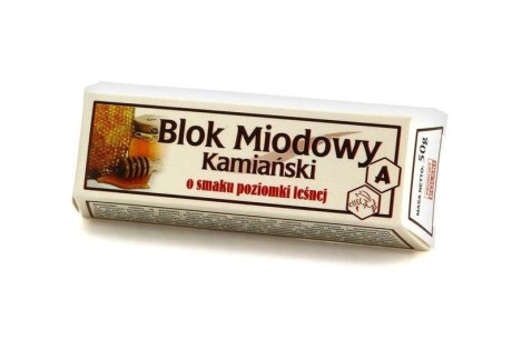 Blok Miodowy Kamiański o smaku poziomki leśnej 50g