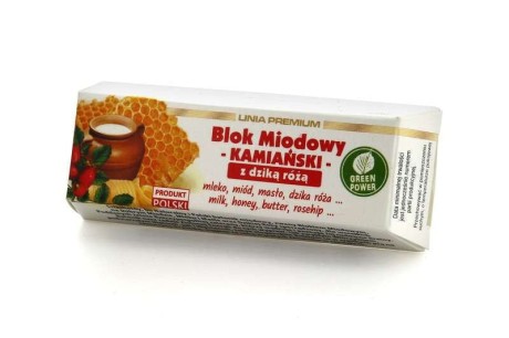 Blok Miodowy Kamiański z Dziką Różą 50g Premium