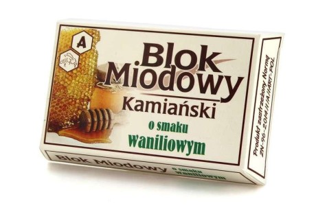 Blok Miodowy Kamiański o smaku waniliowym 100g