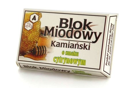 Blok Miodowy Kamiański o smaku Cytrynowym 100g