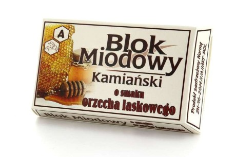 Blok Miodowy Kamiański o smaku orzecha laskowego 100g