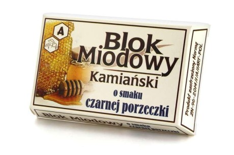Blok Miodowy Kamiański o smaku czarnej porzeczki 100g