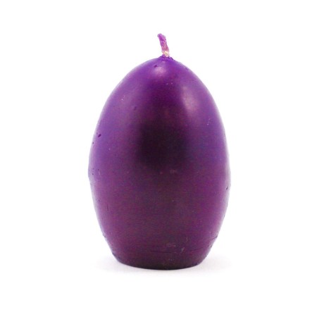Świeca Woskowa Jajko Gładkie Fioletowe