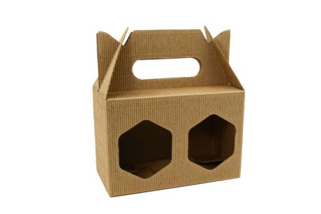Opakowanie z rączką na 2 miody 2x430ml z tektury falistej