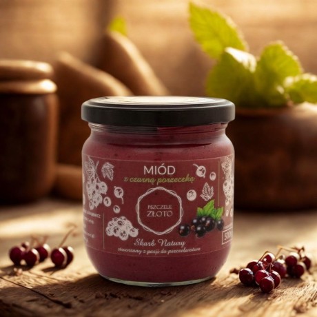 Miód z czarną porzeczką 0,5kg