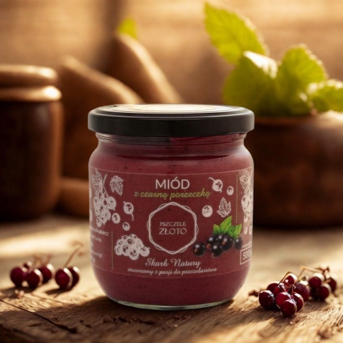 Miód z czarną porzeczką
