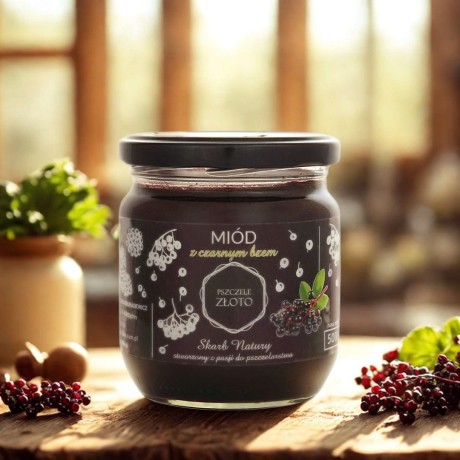 Miód z czarnym bzem 0,5 kg