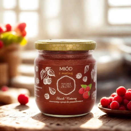 Miód z maliną 0,5kg