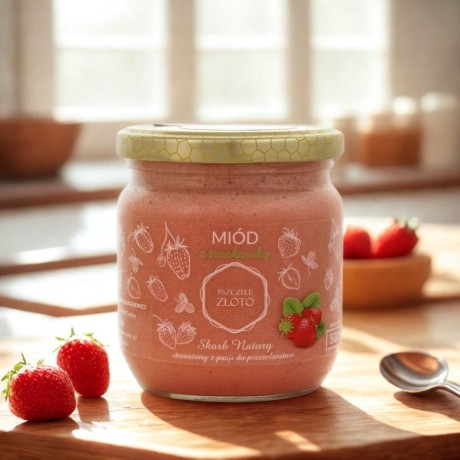 Miód z truskawką 0,5kg