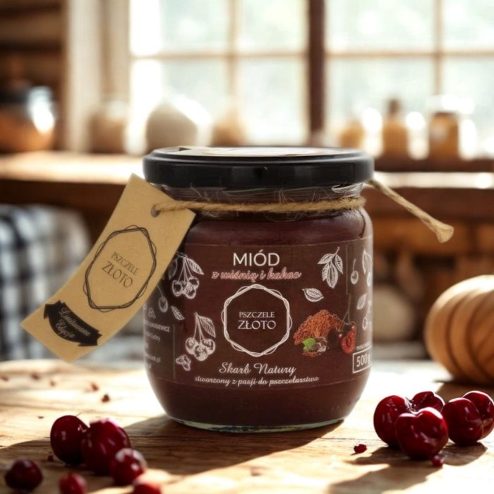 Miód z wiśnią i kakao
