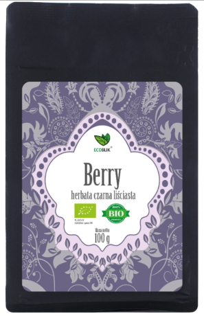 Herbata czarna lisciasta BERRY 100g- malina, truskawka, borówka