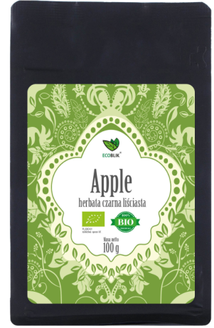 Herbata czarna liściasta APPLE z kawałkami jabłka 100g