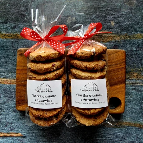 Ciastka owsiane z żurawiną 170g