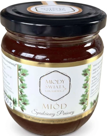 Miód spadziowy piniowy 500g Miody Świata Łukasiewicz®