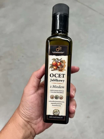 Ocet jabłkowy z miodem-100% naturalny 225ml